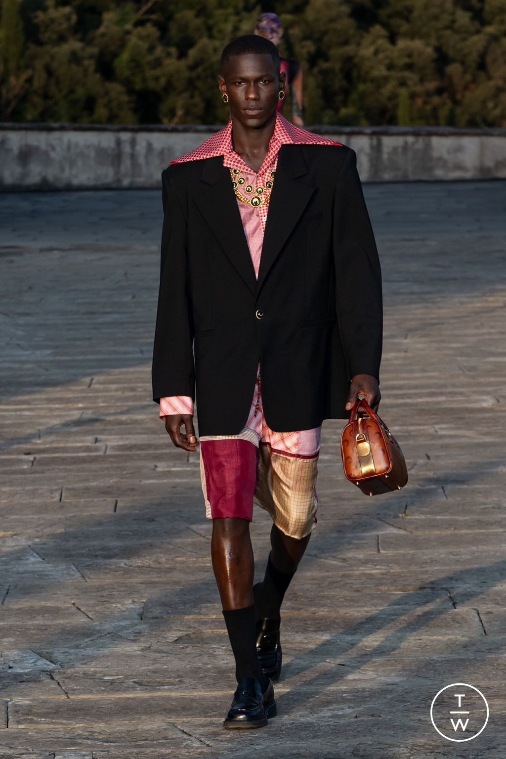 Fashion Week Florence - Pitti Spring-Summer 2025 look 31 from the Marine Serre collection menswear