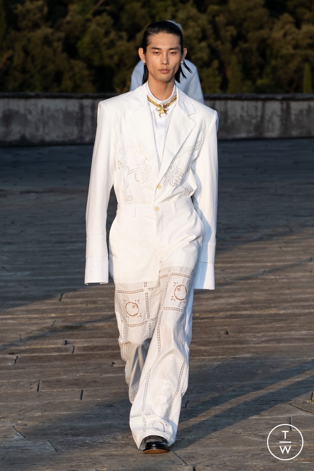 Fashion Week Florence - Pitti Spring-Summer 2025 look 42 from the Marine Serre collection menswear