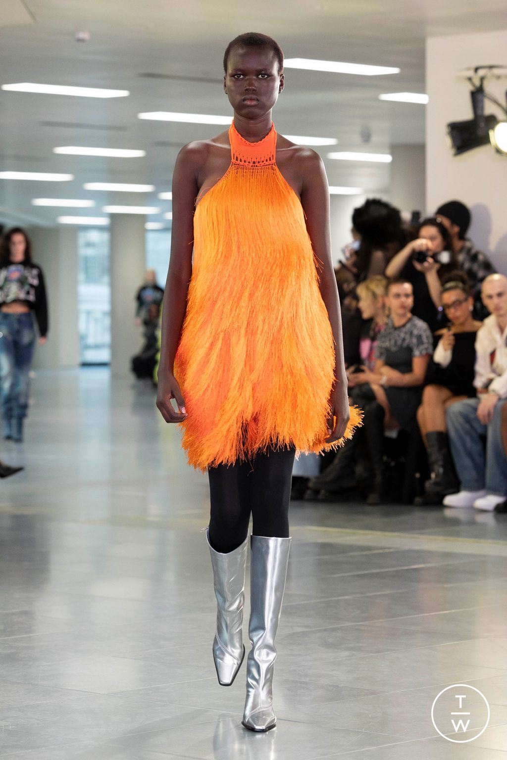 Fashion Week London Fall/Winter 2024 look 28 from the Mark Fast collection womenswear