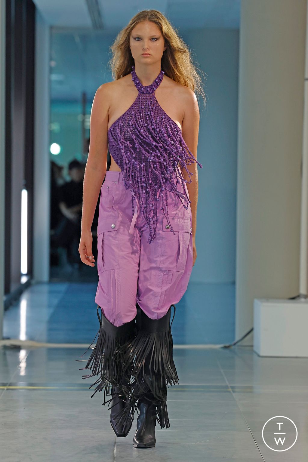 Fashion Week London Spring/Summer 2024 look 32 from the Mark Fast collection womenswear