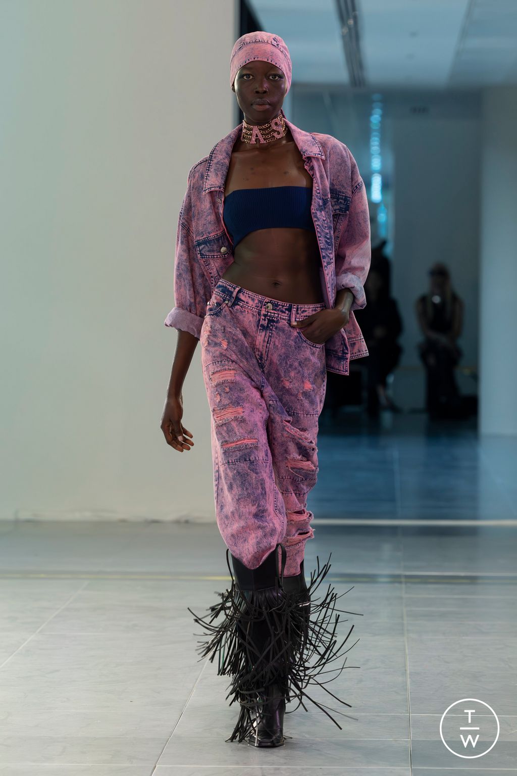 Fashion Week London Spring/Summer 2024 look 37 from the Mark Fast collection womenswear