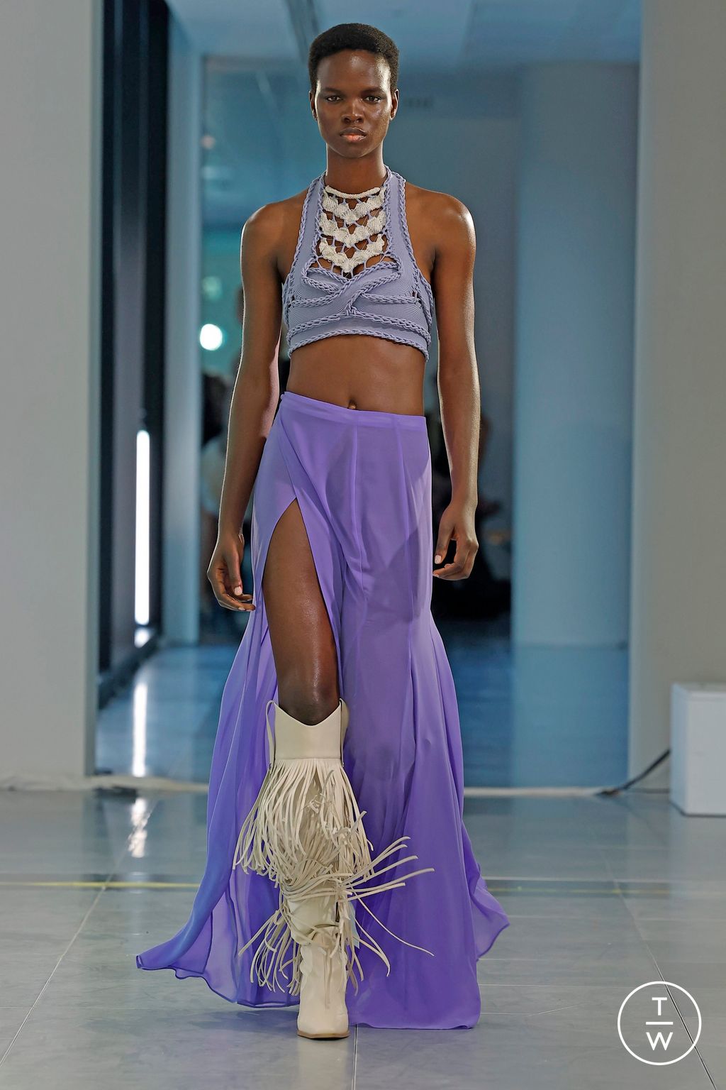 Fashion Week London Spring/Summer 2024 look 56 from the Mark Fast collection 女装