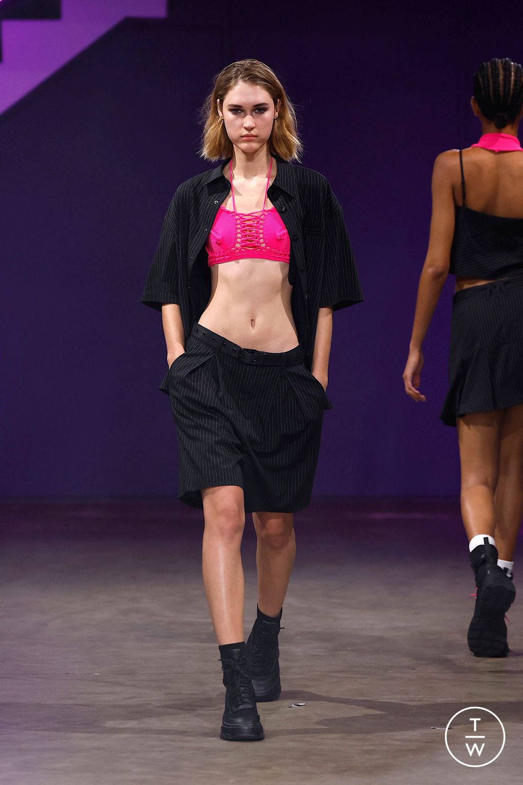 Fashion Week London Spring/Summer 2025 look 9 from the Mark Fast collection womenswear