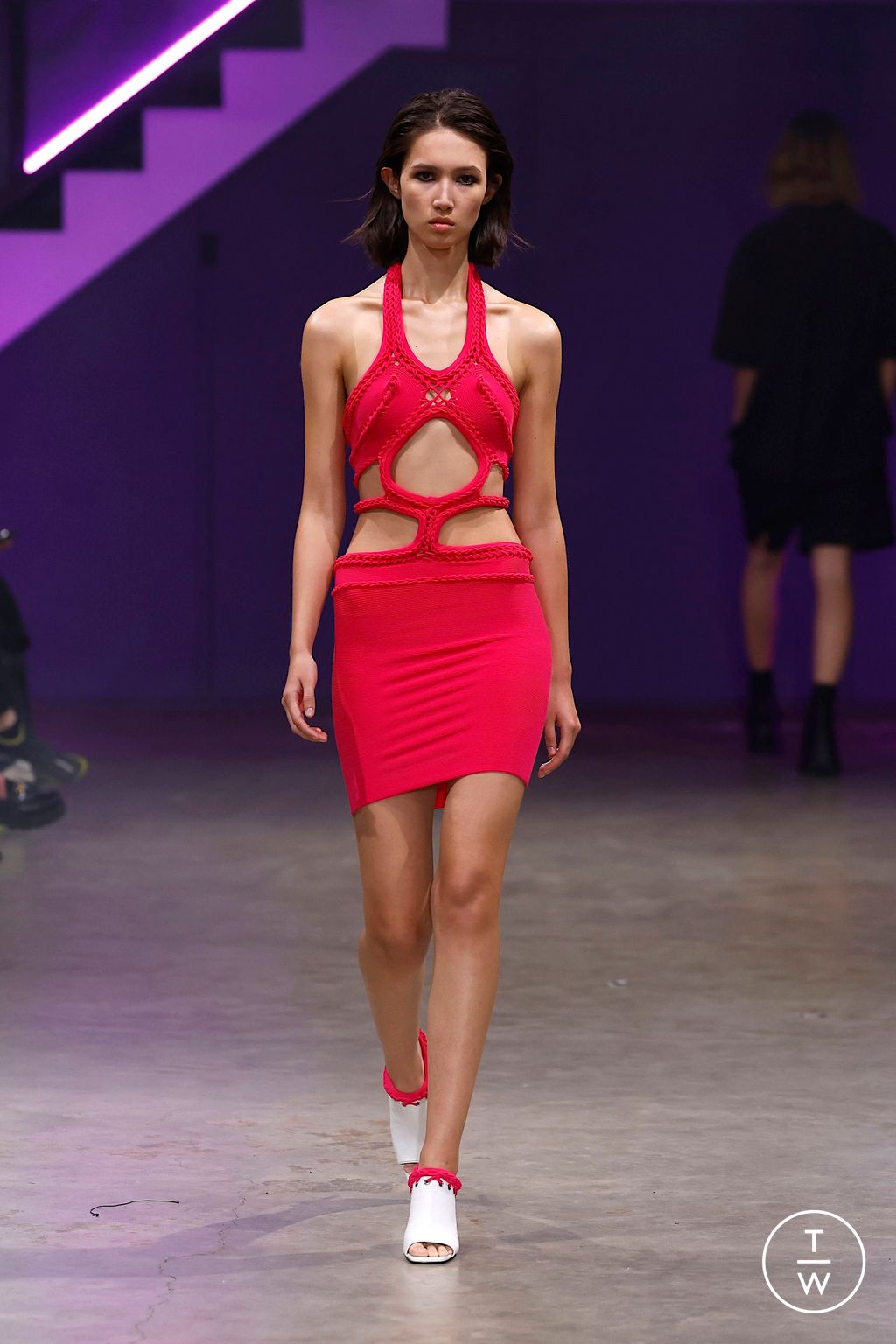 Fashion Week London Spring/Summer 2025 look 10 from the Mark Fast collection womenswear