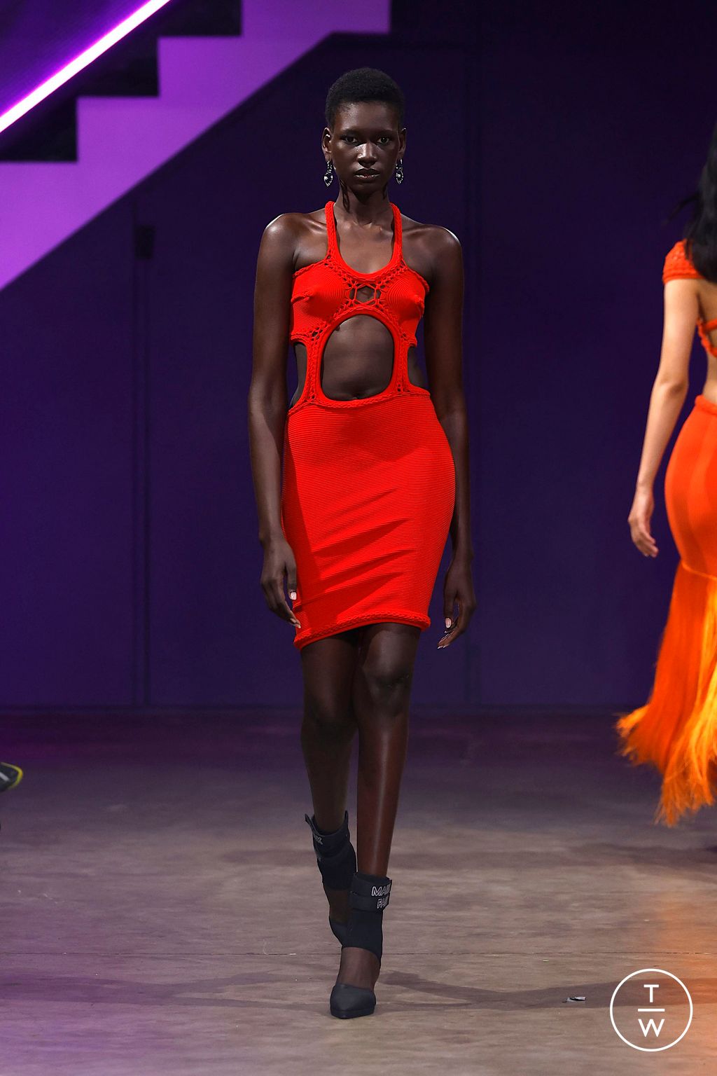 Fashion Week London Spring/Summer 2025 look 12 from the Mark Fast collection womenswear