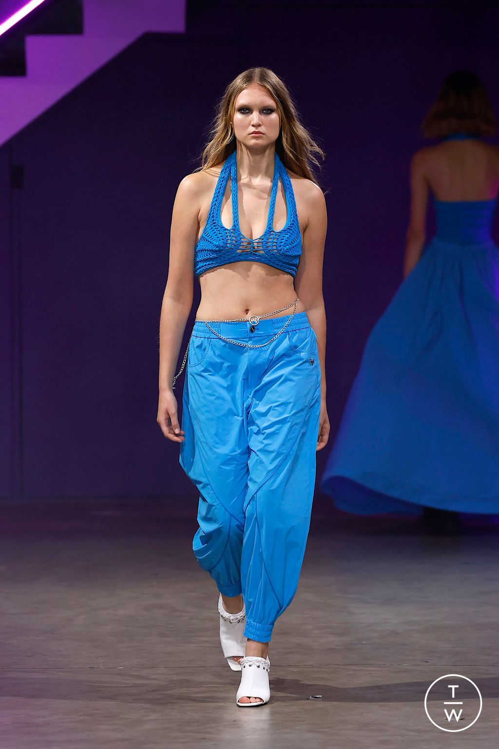 Fashion Week London Spring/Summer 2025 look 19 from the Mark Fast collection womenswear