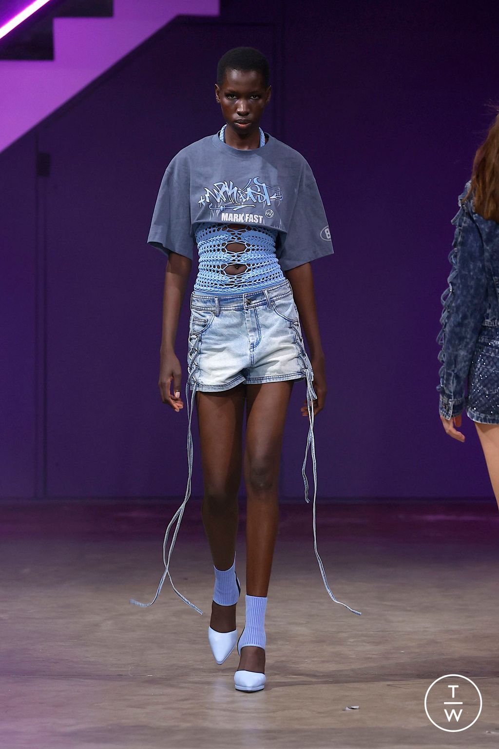Fashion Week London Spring/Summer 2025 look 23 from the Mark Fast collection womenswear