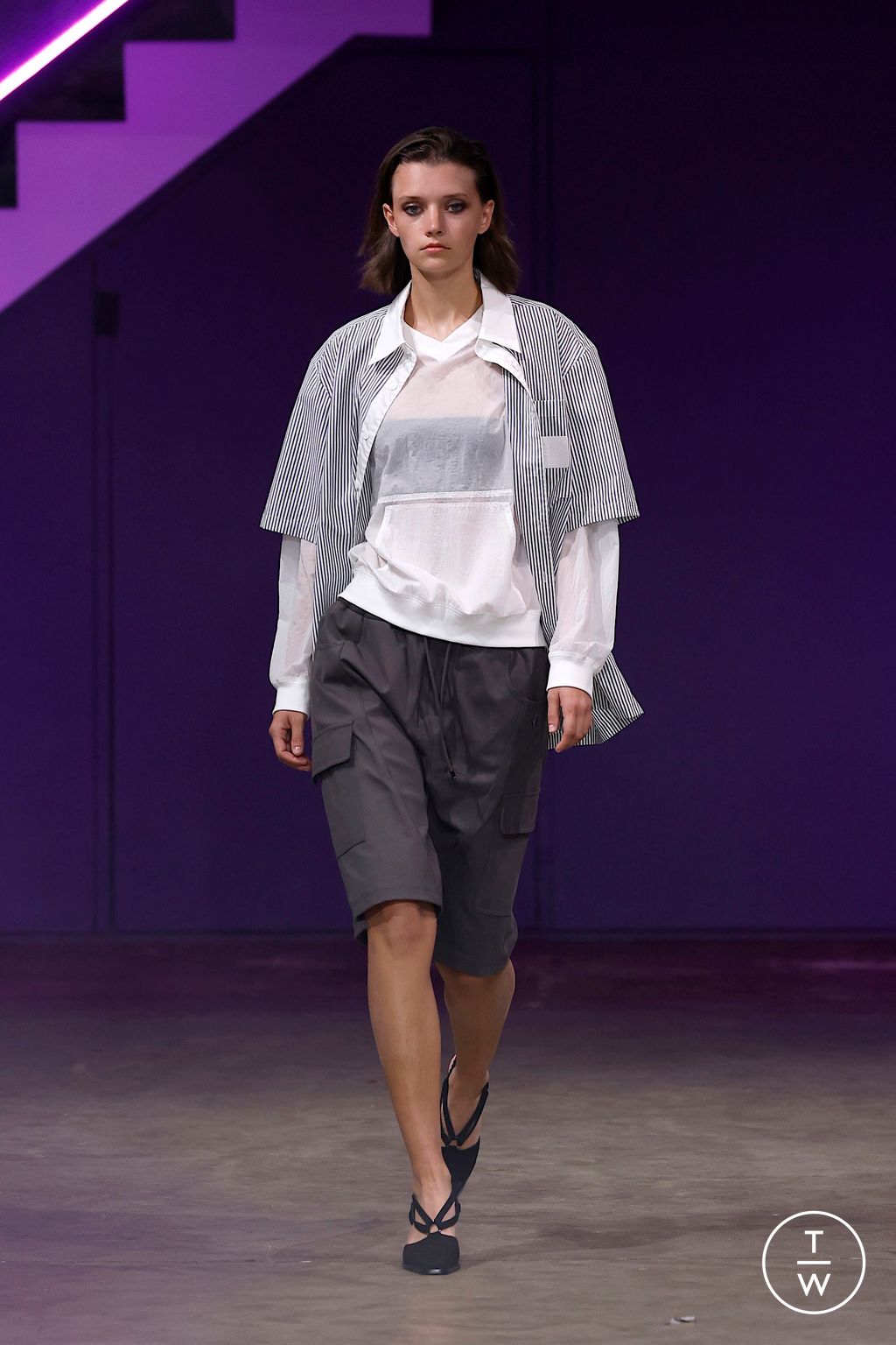 Fashion Week London Spring/Summer 2025 look 28 from the Mark Fast collection womenswear