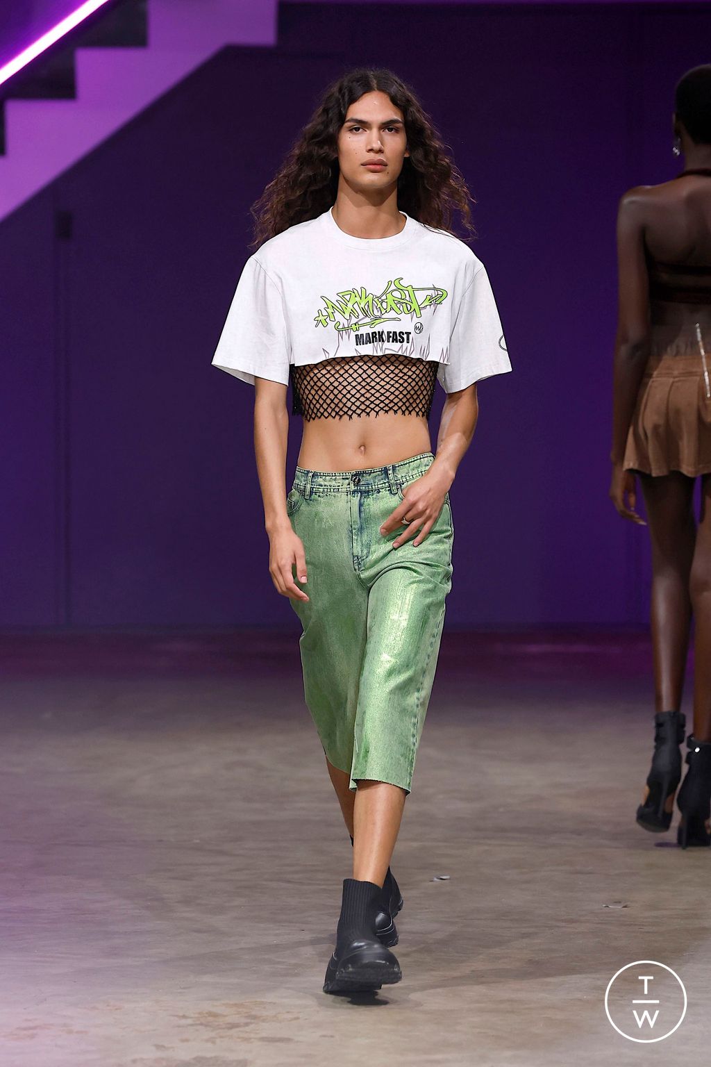 Fashion Week London Spring-Summer 2025 look 35 from the Mark Fast collection womenswear