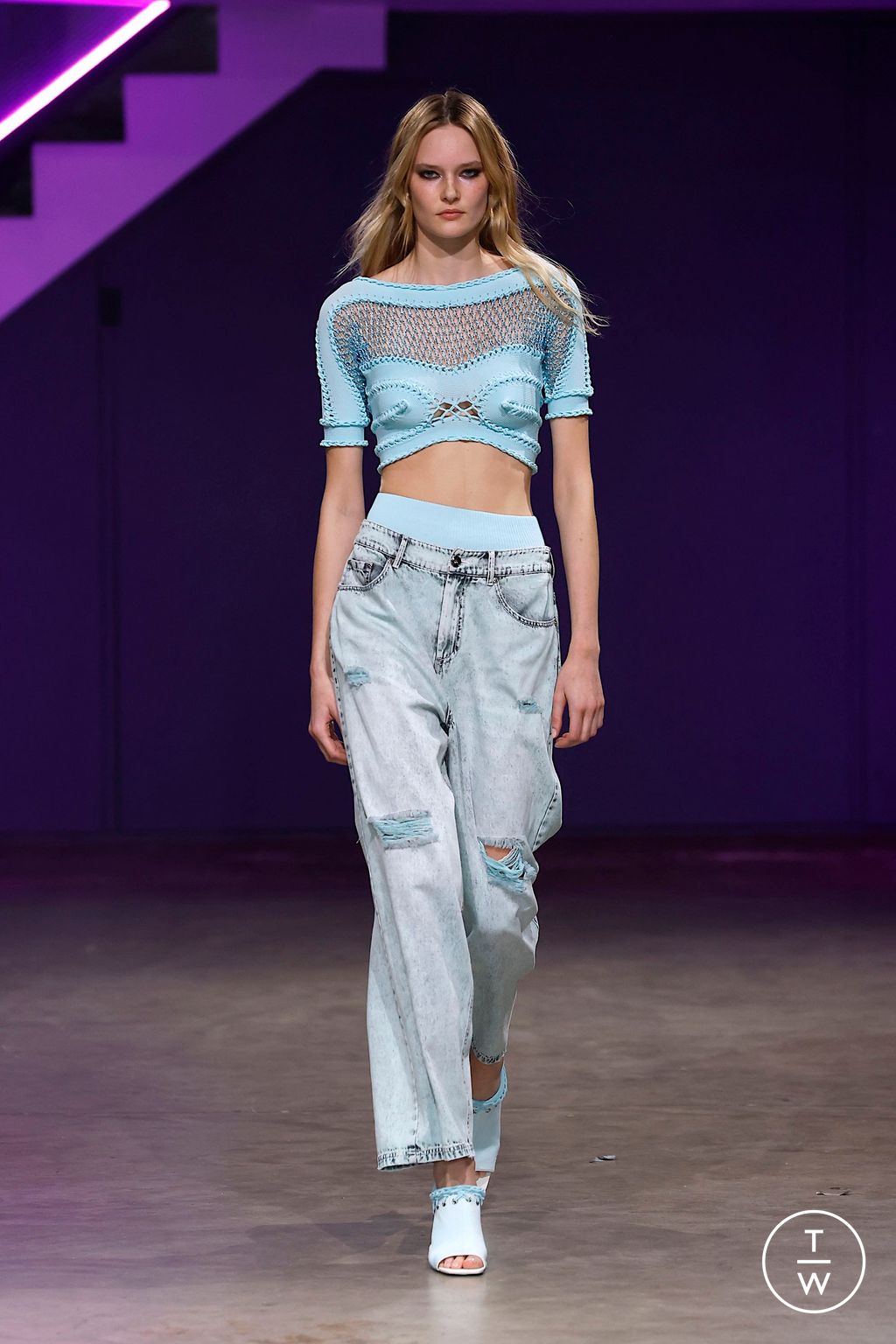 Fashion Week London Spring/Summer 2025 look 45 from the Mark Fast collection womenswear