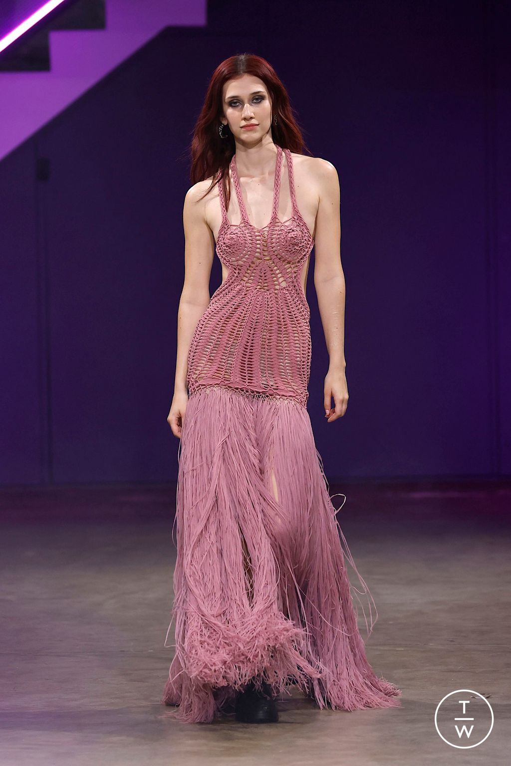 Fashion Week London Spring/Summer 2025 look 47 from the Mark Fast collection womenswear