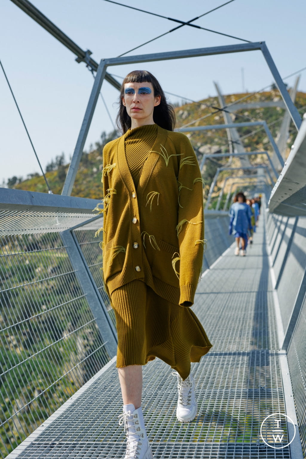 Fashion Week London Fall/Winter 2021 look 10 from the Marques' Almeida collection womenswear