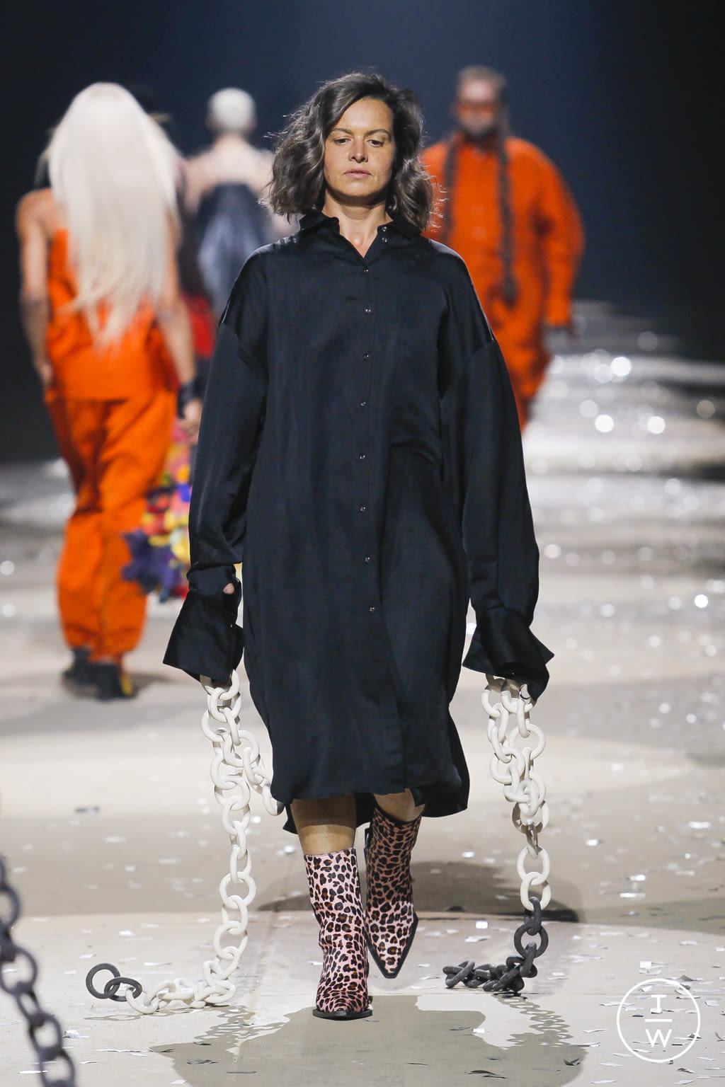 Fashion Week London Spring/Summer 2022 look 10 from the Marques' Almeida collection womenswear