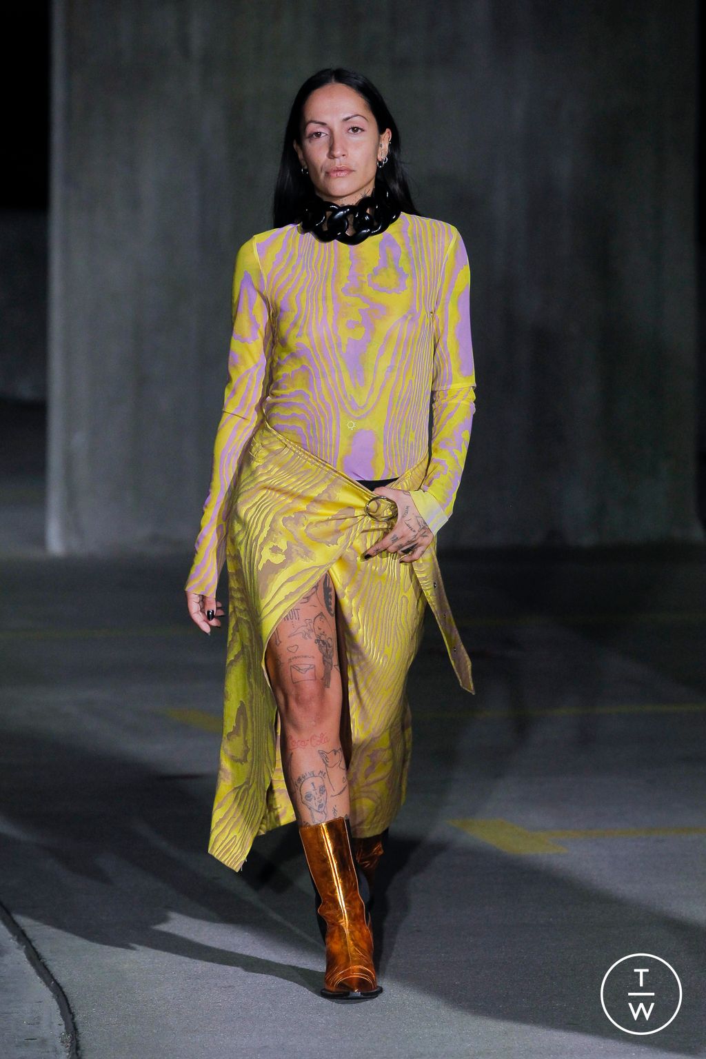Fashion Week London Spring/Summer 2023 look 57 from the Marques' Almeida collection womenswear