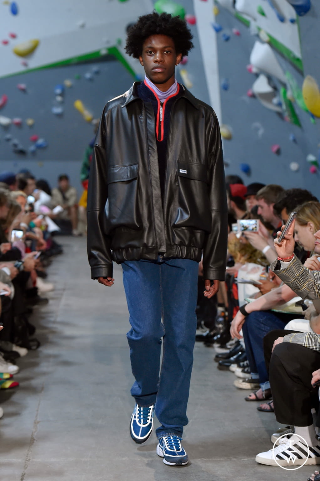 martine rose oversized leather jacket