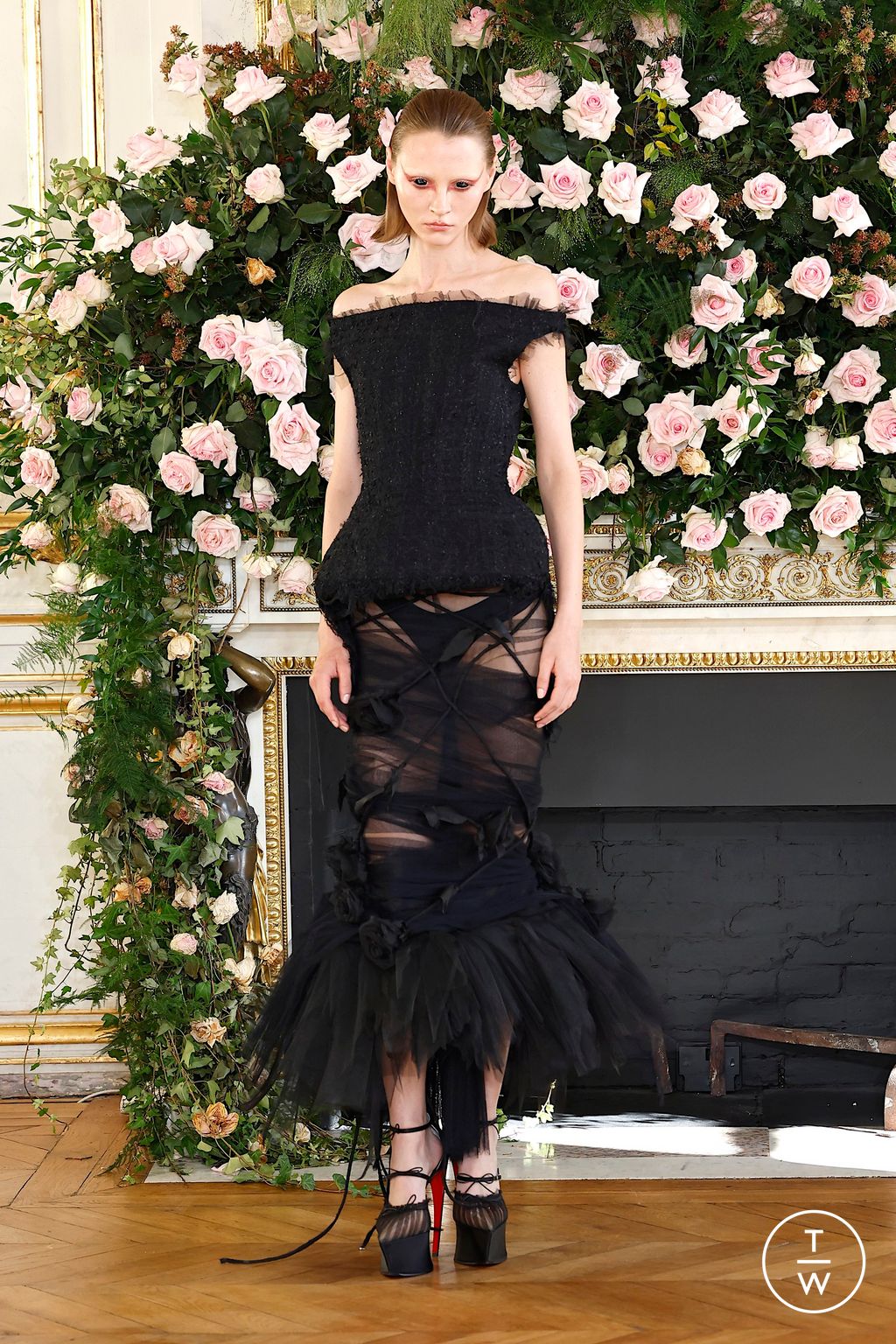 Fashion Week Paris Spring/Summer 2026 look 14 from the Matières Fécales collection womenswear