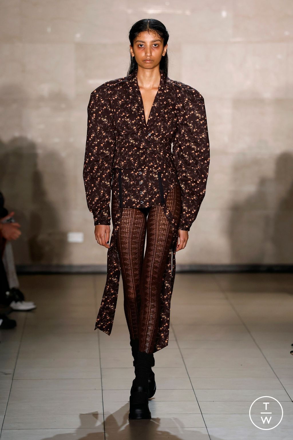 Fashion Week New York Fall/Winter 2025 look 16 from the Meruert Tolegen collection womenswear