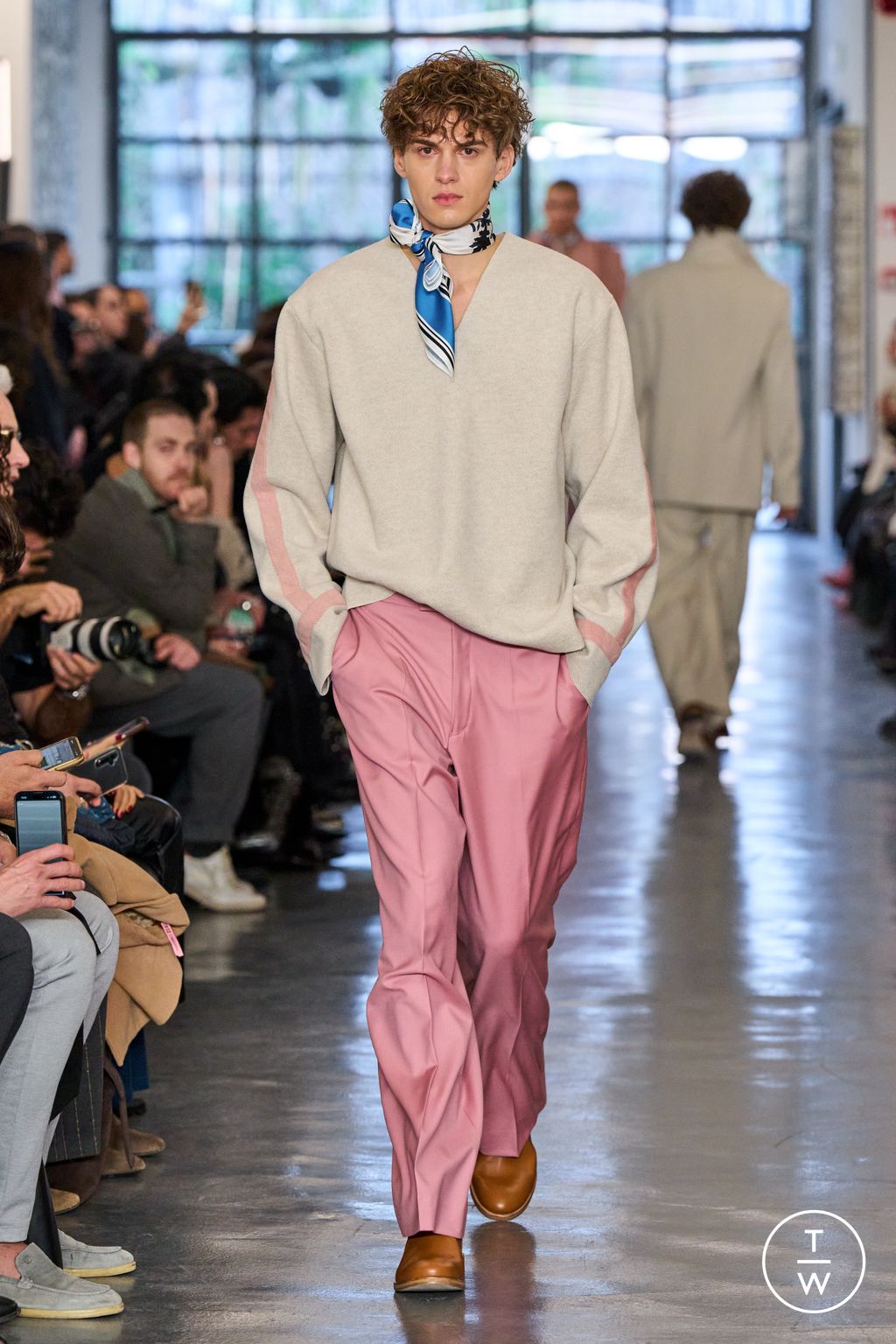 Fashion Week Milan Fall/Winter 2026 look 5 from the Miguel Vieira collection menswear