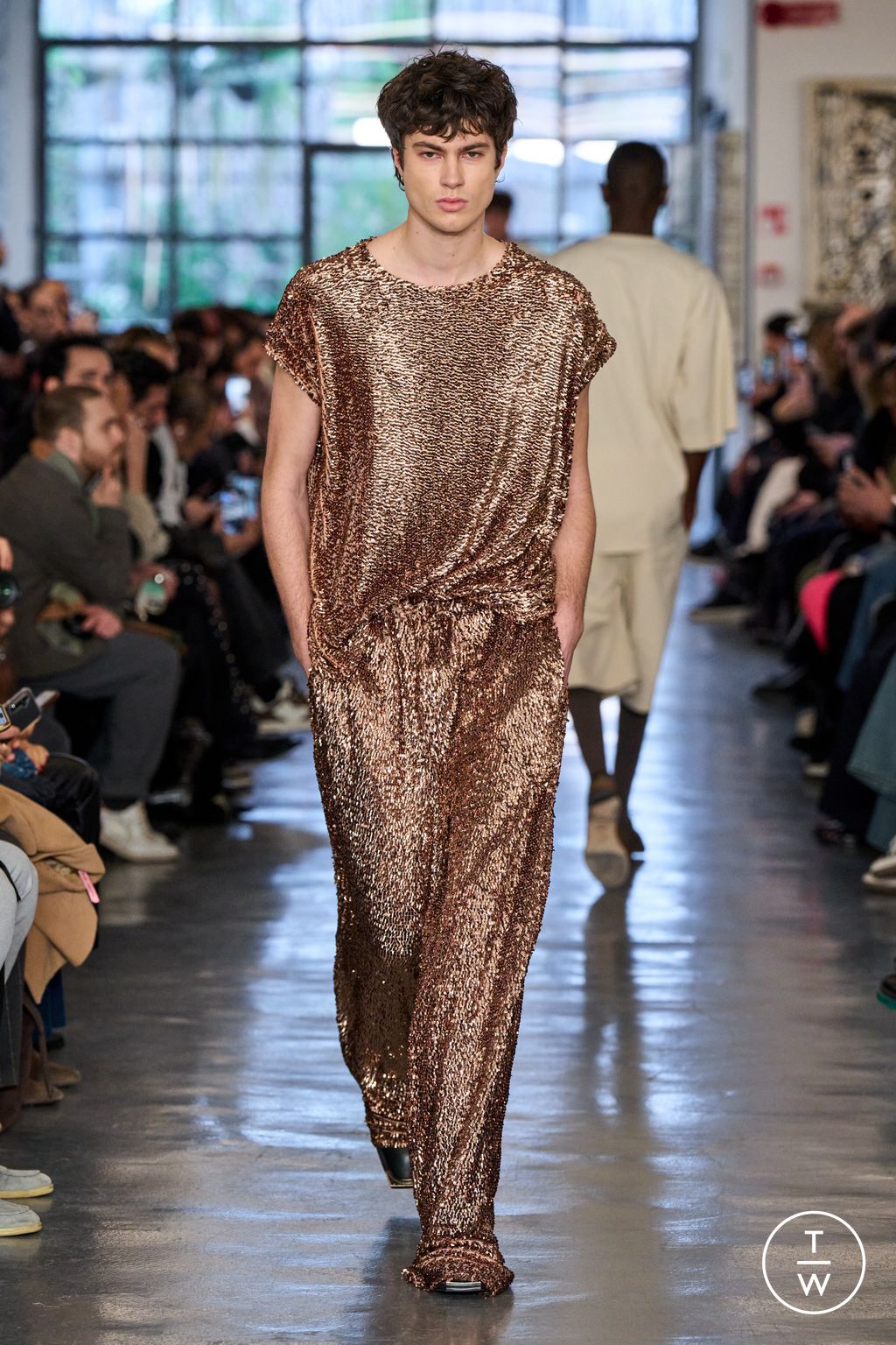 Fashion Week Milan Fall/Winter 2026 look 8 de la collection Miguel Vieira menswear