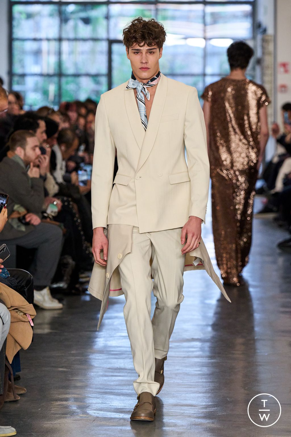 Fashion Week Milan Fall/Winter 2026 look 9 from the Miguel Vieira collection menswear