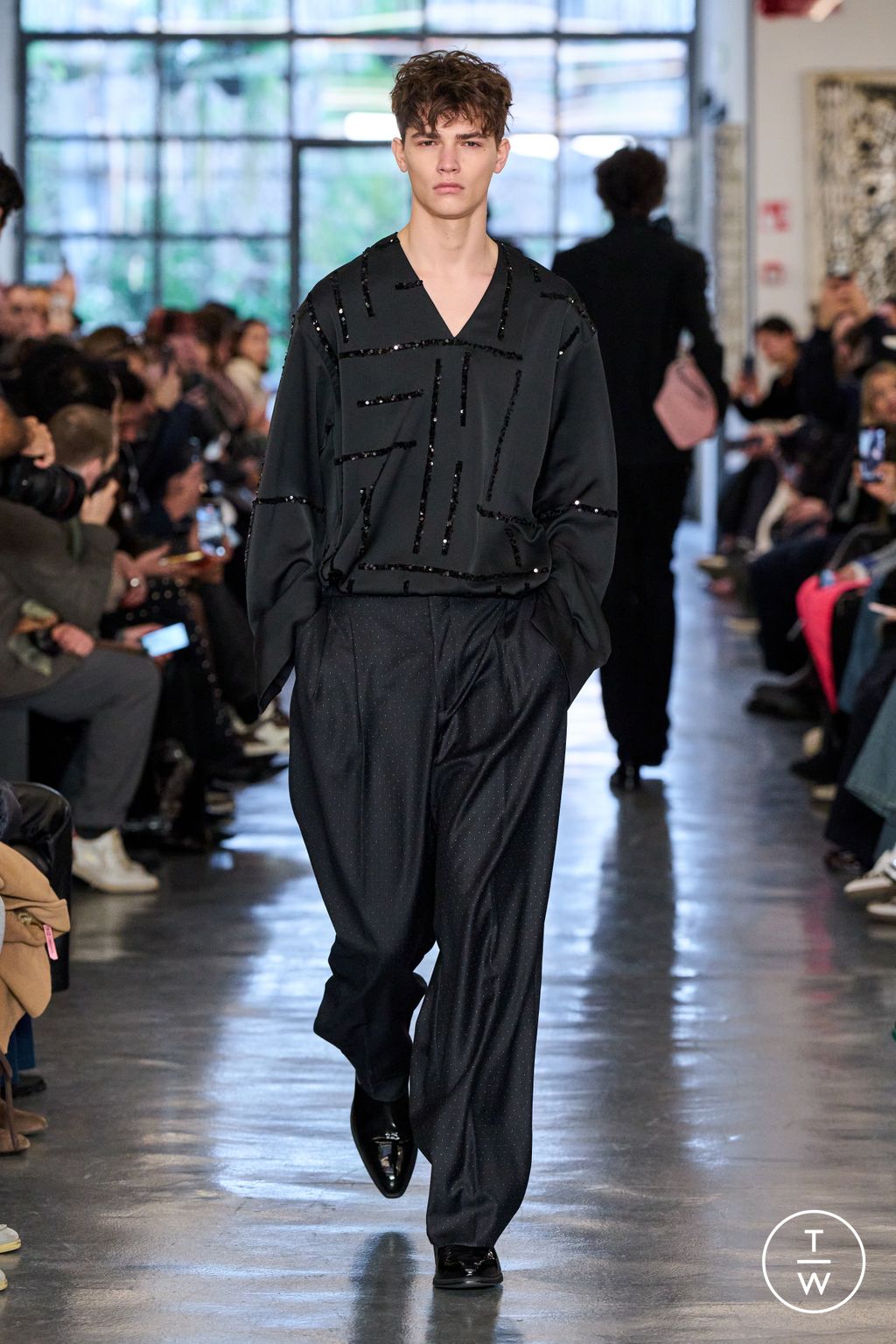 Fashion Week Milan Fall/Winter 2026 look 27 from the Miguel Vieira collection menswear