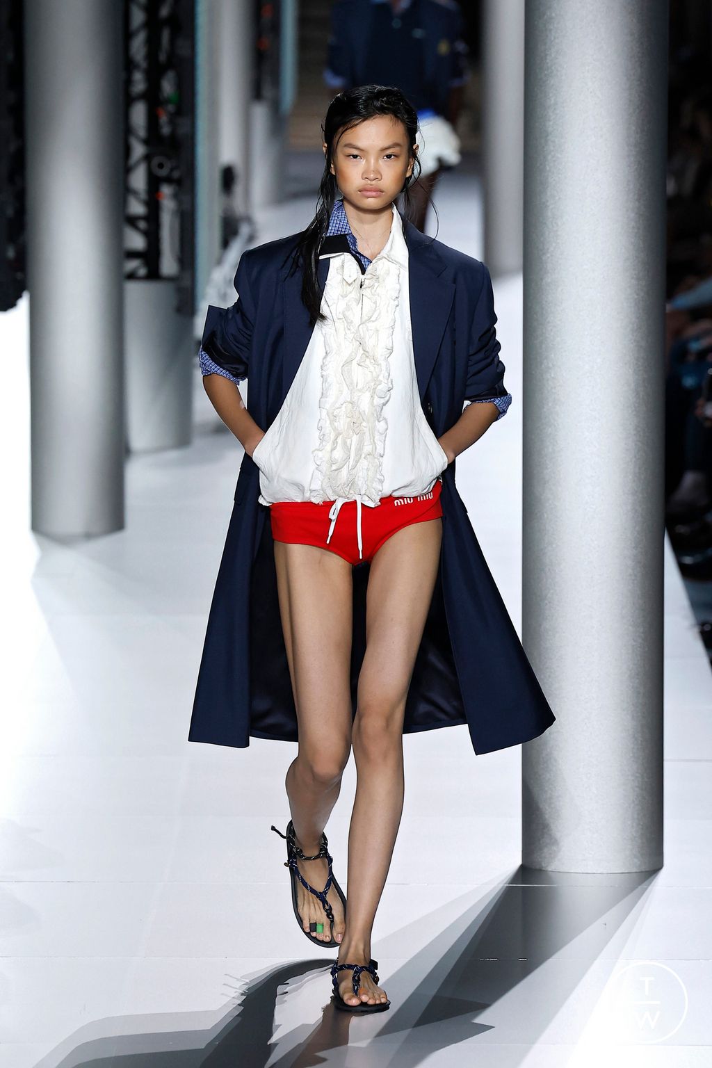 Fashion Week Paris Spring/Summer 2024 look 3 from the Miu Miu collection womenswear