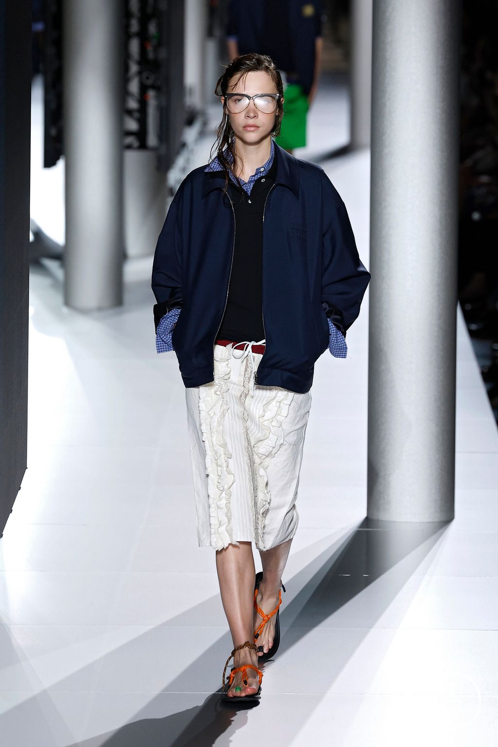 Fashion Week Paris Spring/Summer 2024 look 6 from the Miu Miu collection 女装