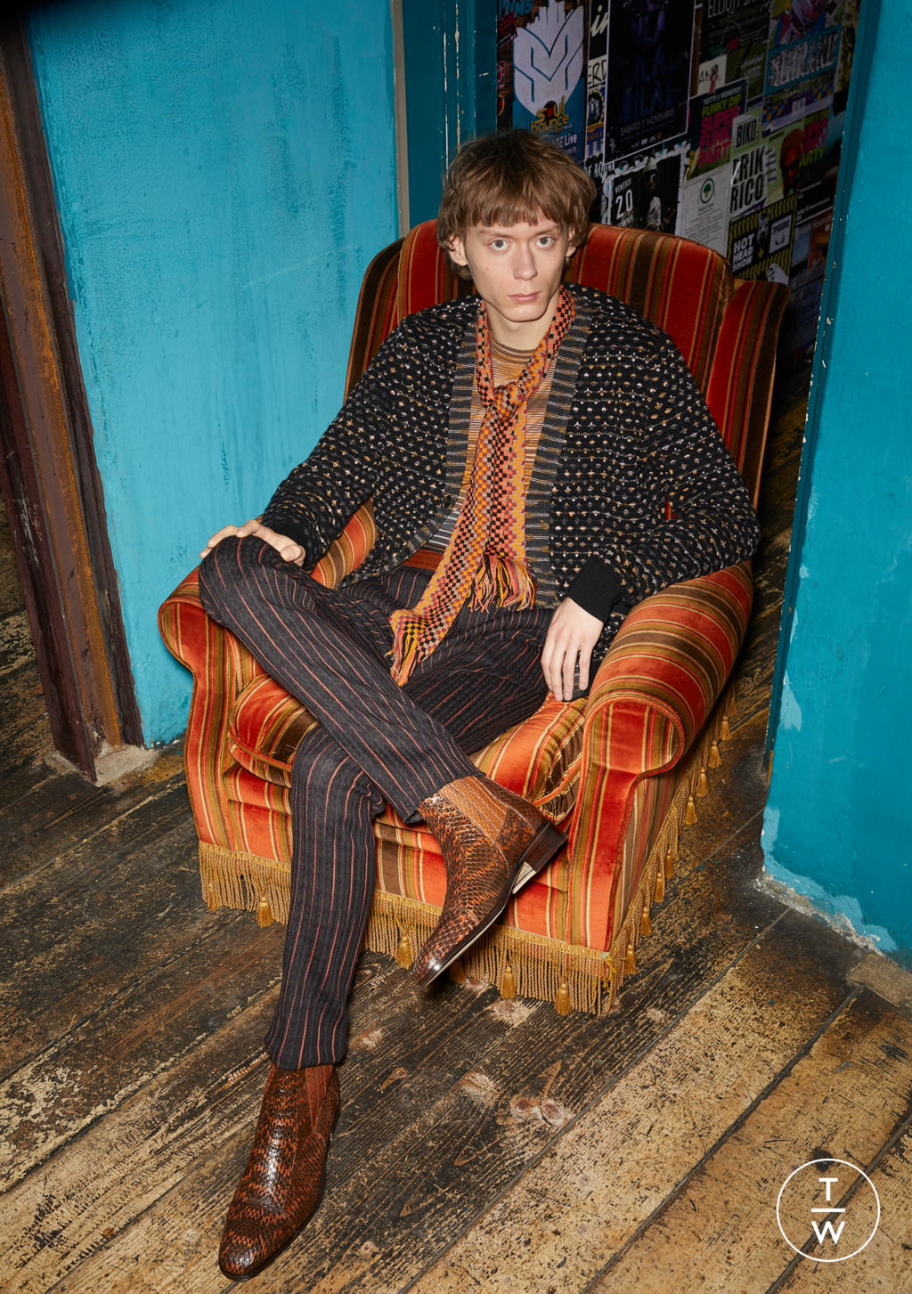 Fashion Week Milan Fall/Winter 2020 look 14 from the Missoni collection menswear