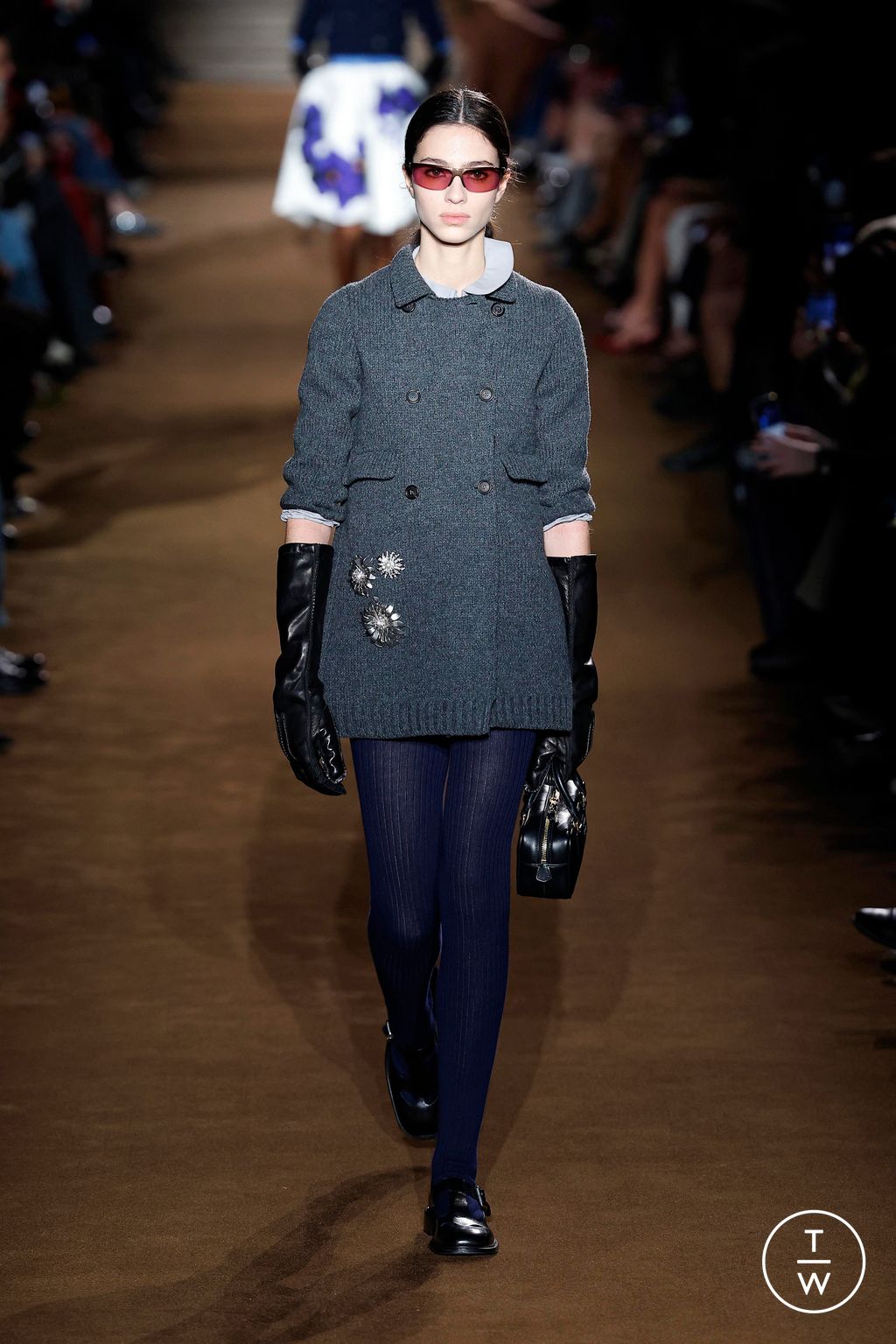 Fashion Week Paris Fall/Winter 2024 look 14 from the Miu Miu collection 女装