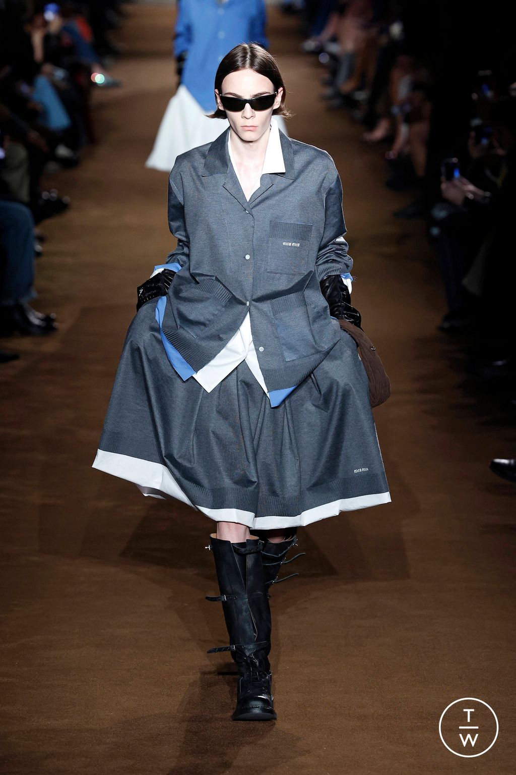 Fashion Week Paris Fall/Winter 2024 look 50 from the Miu Miu collection 女装