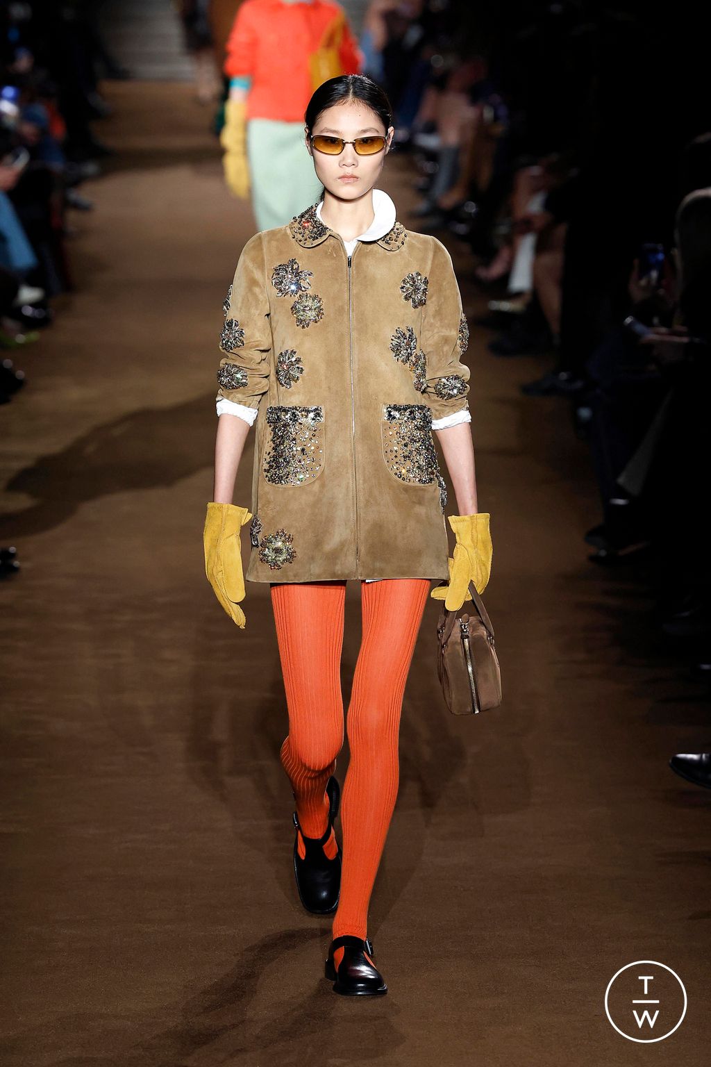Fashion Week Paris Fall/Winter 2024 look 58 from the Miu Miu collection 女装
