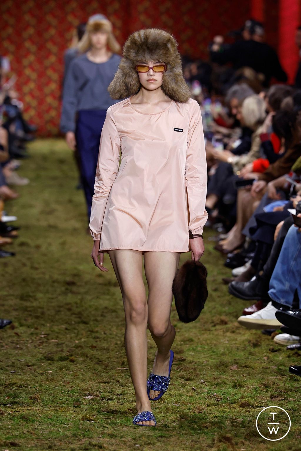 Fashion Week Paris Fall/Winter 2026 look 45 from the Miu Miu collection 女装