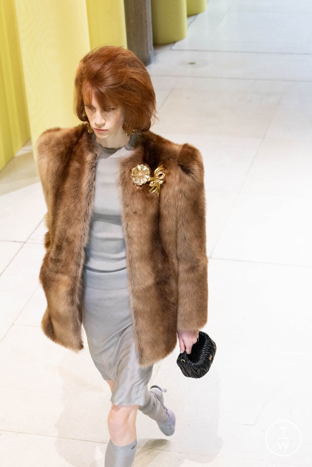 Fashion Week Paris Fall/Winter 2025 look 35 from the Miu Miu collection womenswear accessories