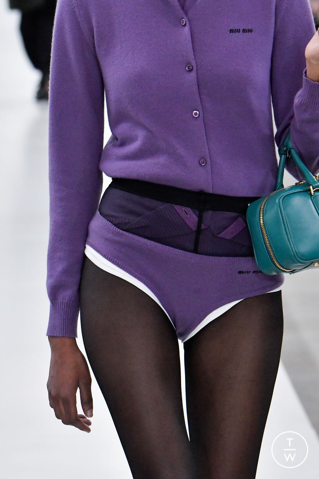 Fashion Week Paris Fall/Winter 2023 look 6 de la collection Miu Miu womenswear accessories
