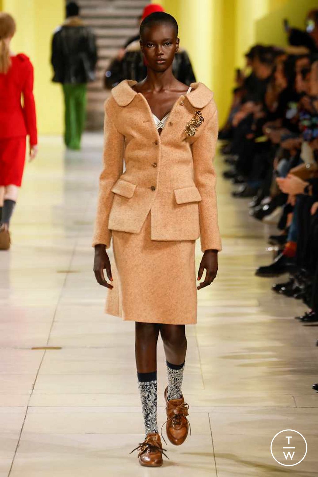Fashion Week Paris Fall/Winter 2025 look 15 de la collection Miu Miu womenswear