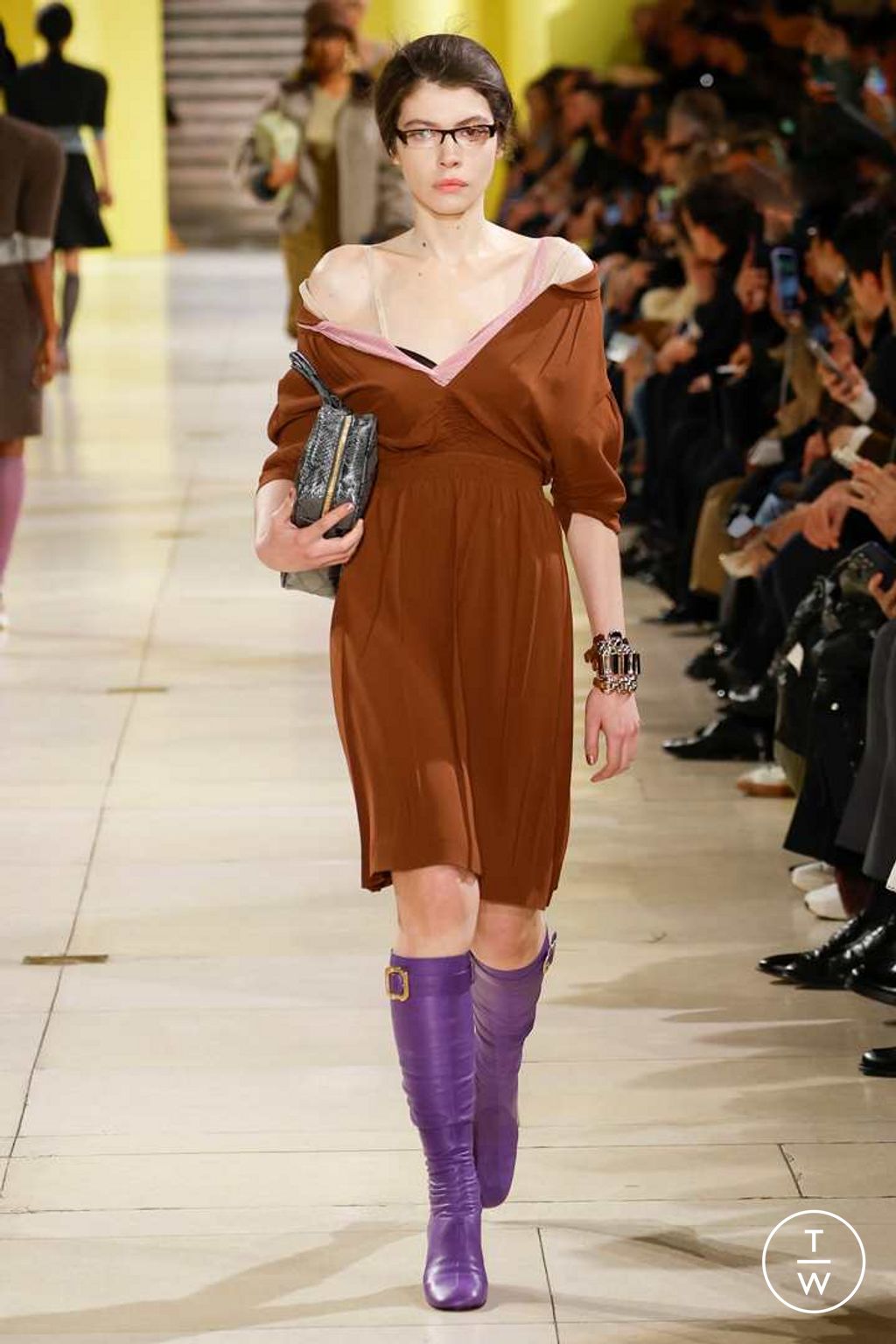Fashion Week Paris Fall/Winter 2025 look 55 from the Miu Miu collection womenswear
