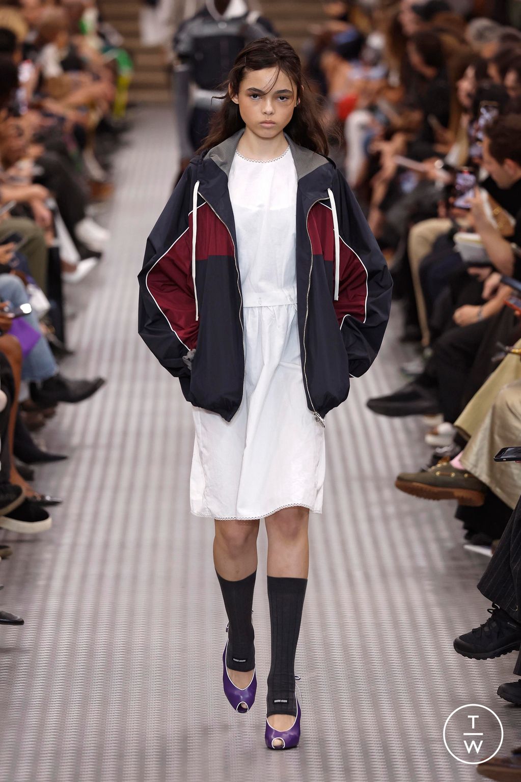 Fashion Week Paris Spring/Summer 2025 look 12 from the Miu Miu collection womenswear