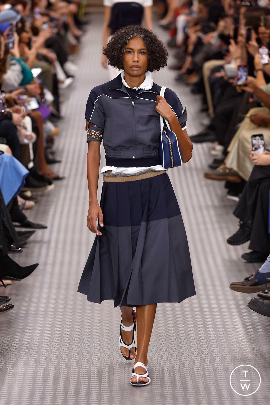 Fashion Week Paris Spring-Summer 2025 look 17 from the Miu Miu collection womenswear