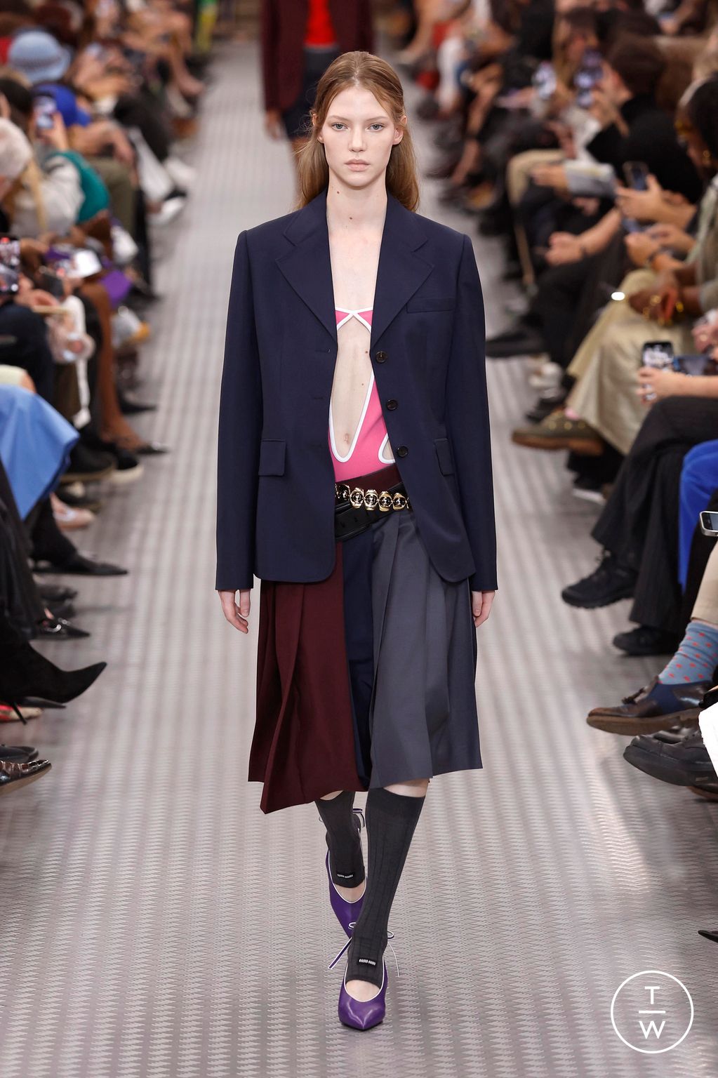 Fashion Week Paris Spring-Summer 2025 look 19 from the Miu Miu collection womenswear