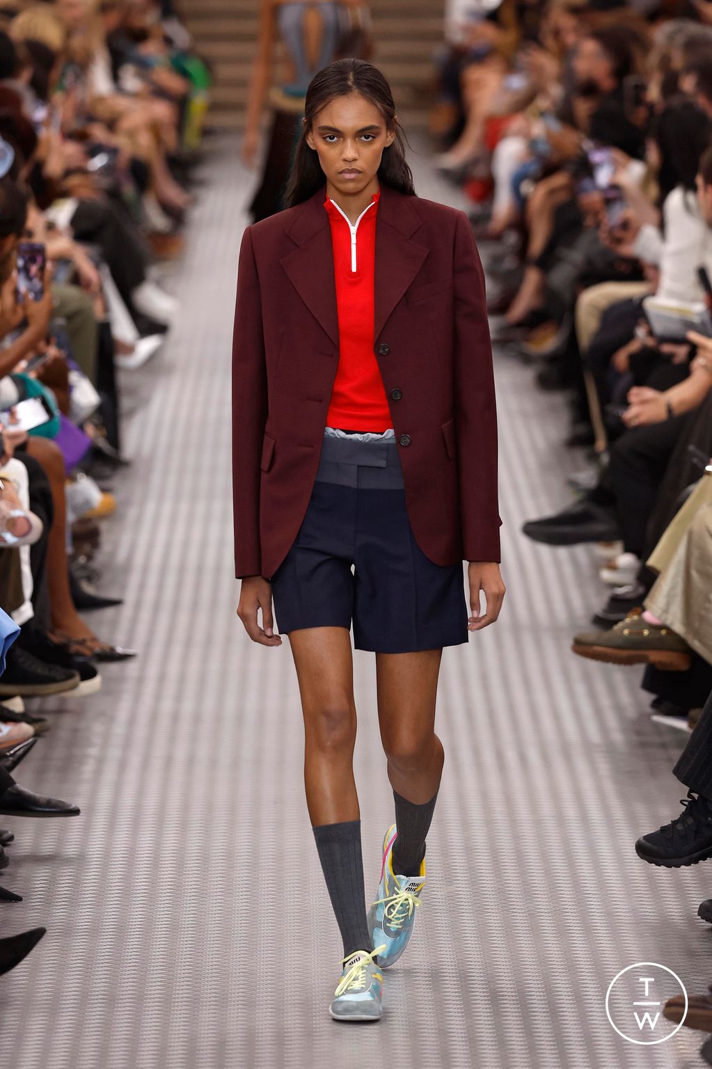 Fashion Week Paris Spring-Summer 2025 look 20 from the Miu Miu collection womenswear