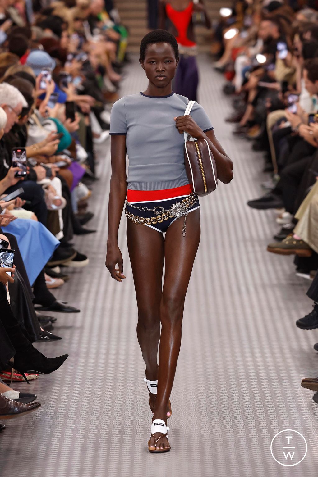 Fashion Week Paris Spring/Summer 2025 look 24 from the Miu Miu collection womenswear