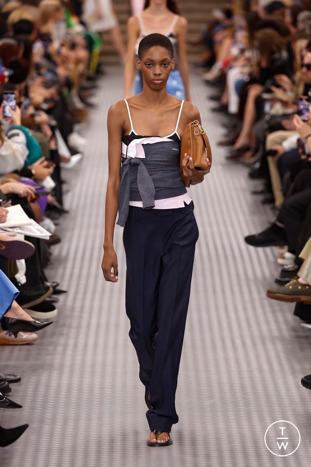 Fashion Week Paris Spring/Summer 2025 look 54 from the Miu Miu collection womenswear