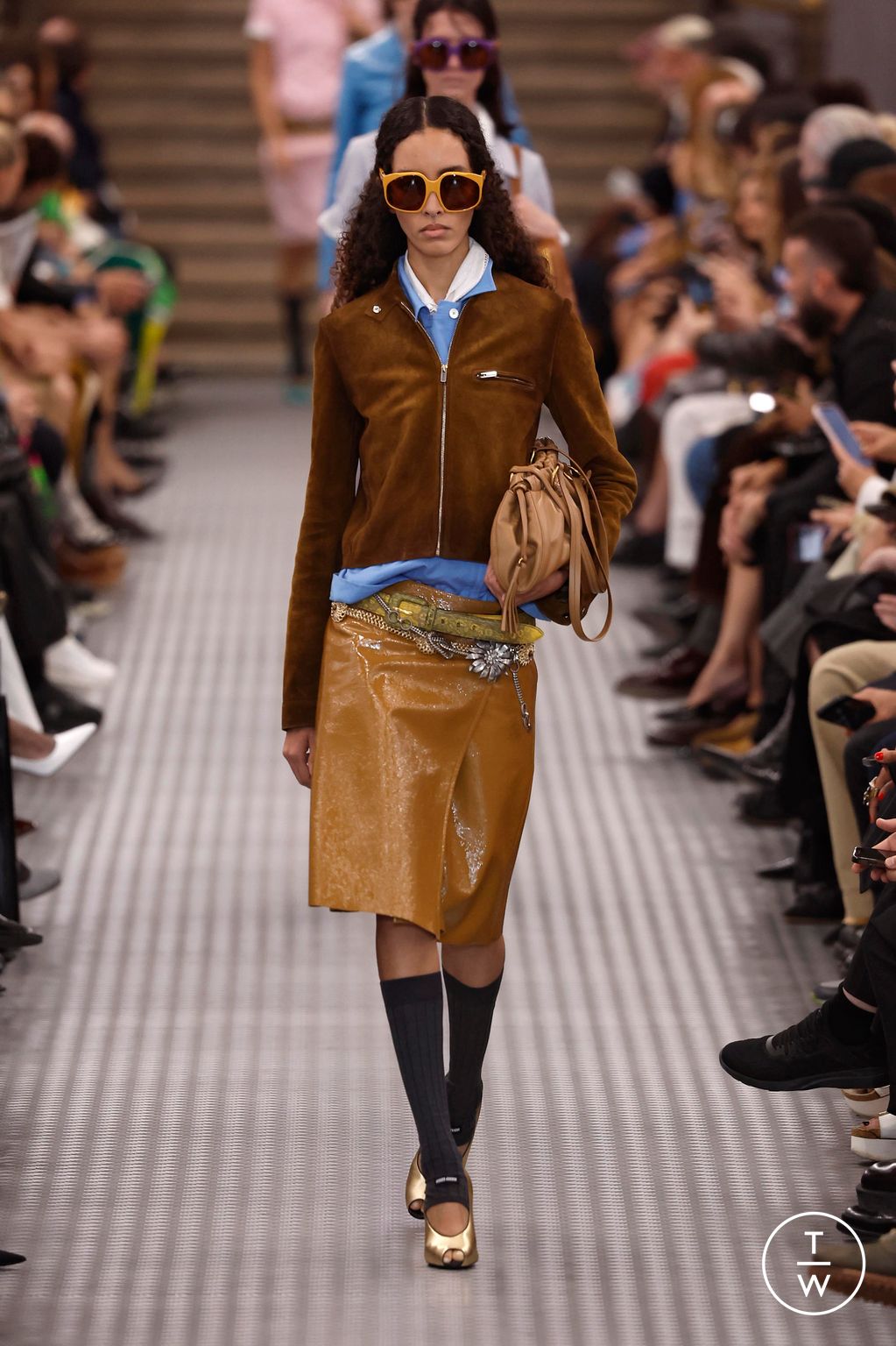 Fashion Week Paris Spring/Summer 2025 look 58 from the Miu Miu collection womenswear