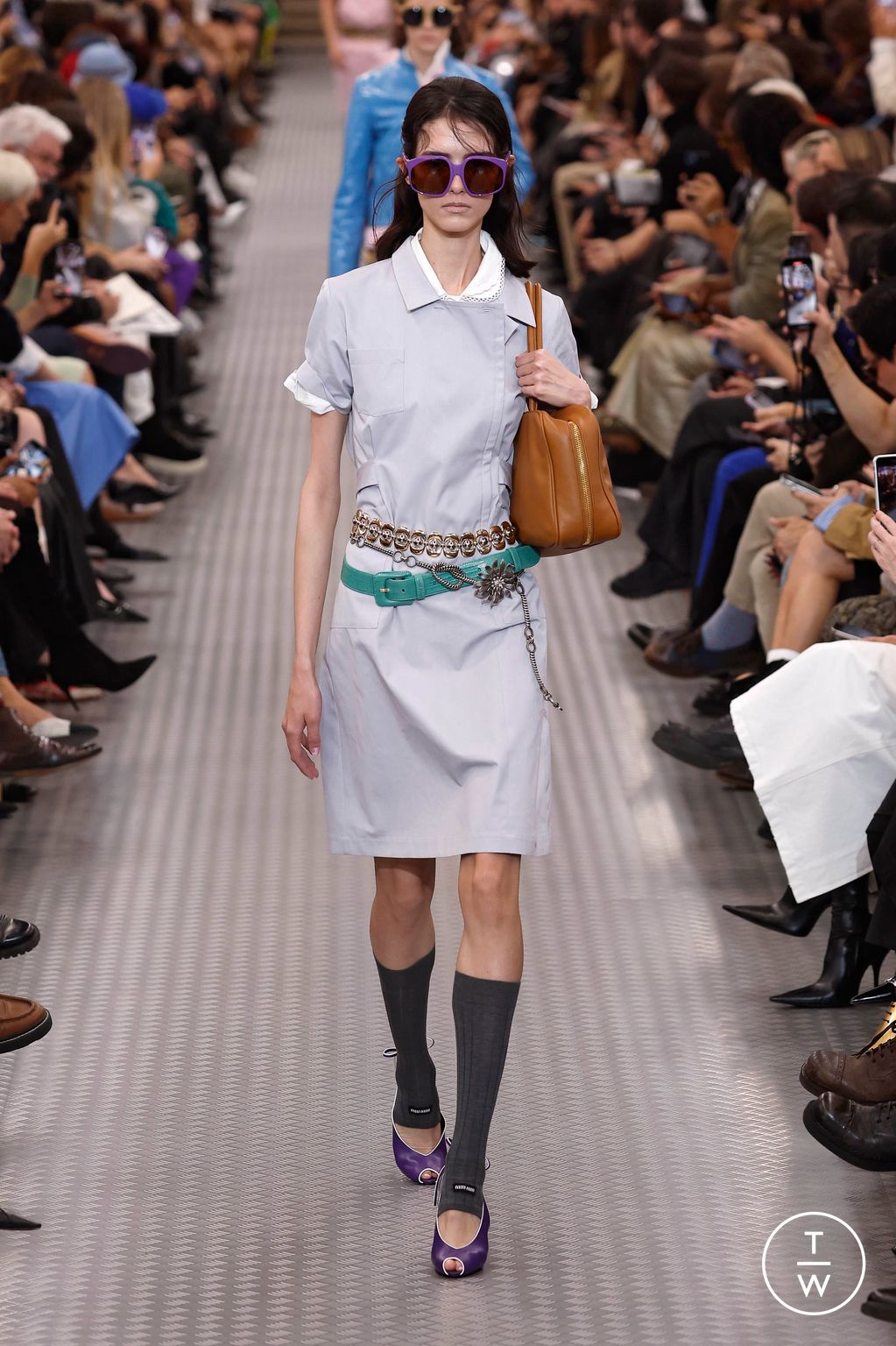 Fashion Week Paris Spring-Summer 2025 look 59 from the Miu Miu collection womenswear