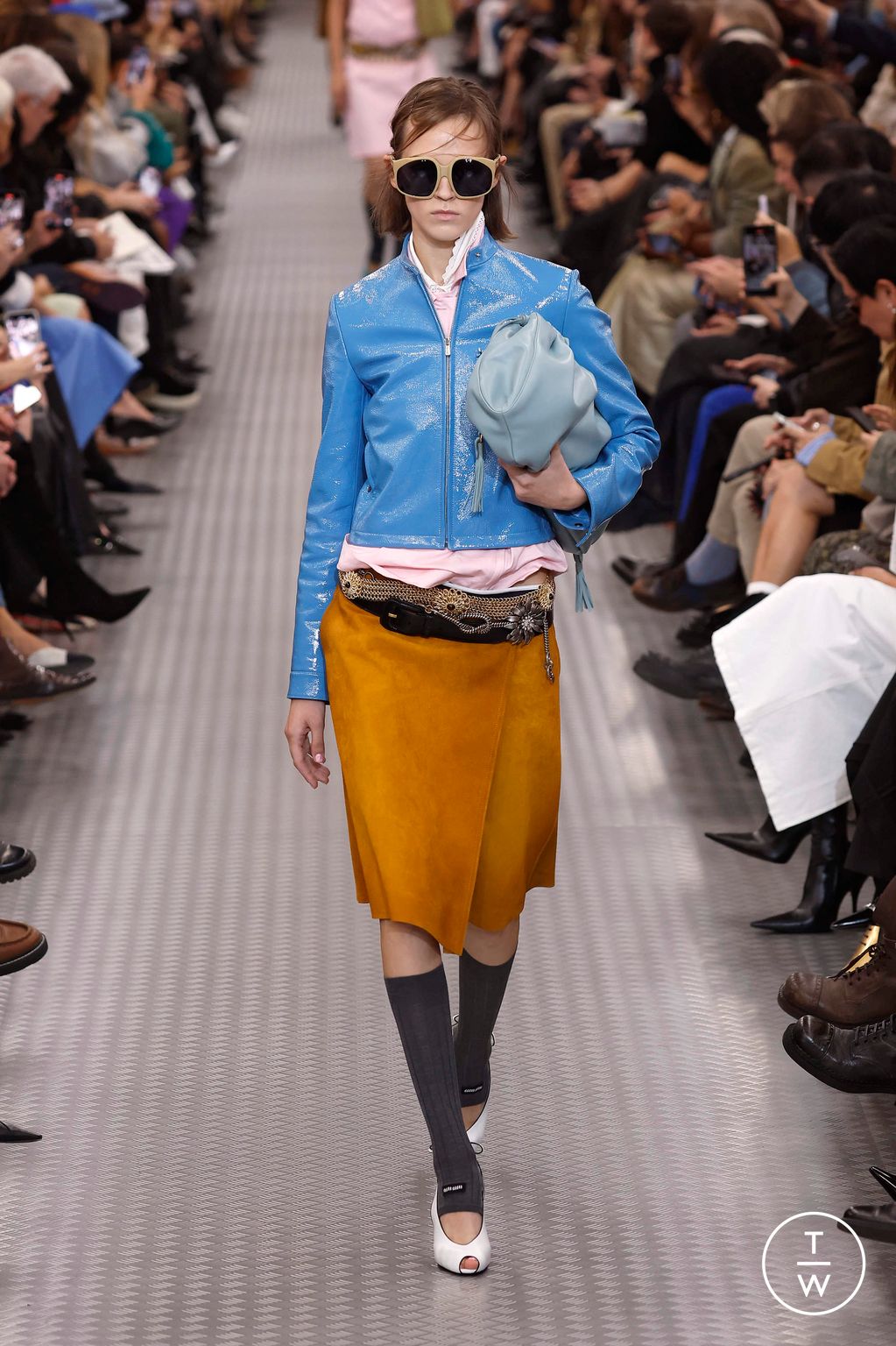 Fashion Week Paris Spring/Summer 2025 look 60 from the Miu Miu collection womenswear