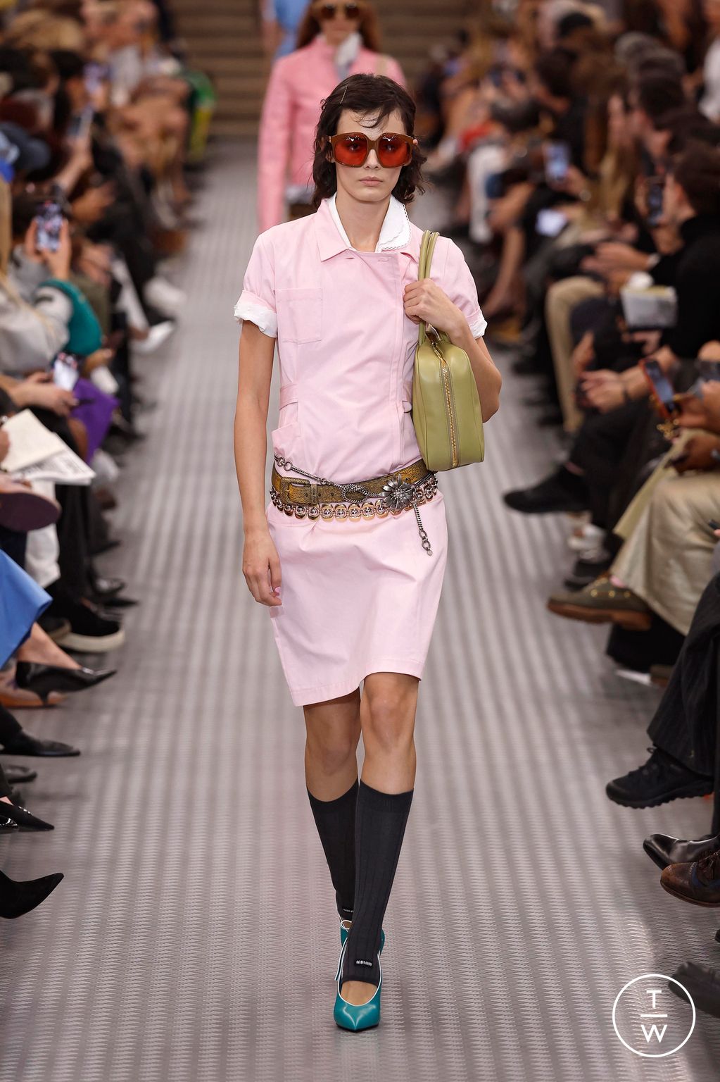 Fashion Week Paris Spring/Summer 2025 look 61 from the Miu Miu collection womenswear