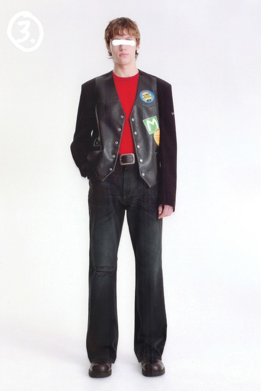 Fashion Week Milan Pre-Fall 2026 look 3 from the MM6 Maison Margiela collection menswear