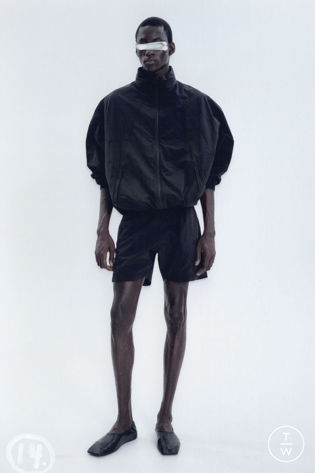 Fashion Week Milan Resort 2026 look 14 de la collection MM6 Maison Margiela menswear