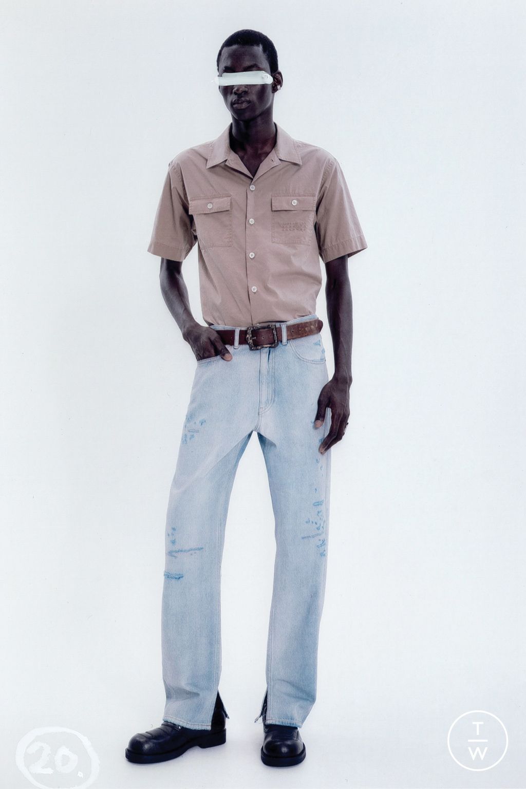 Fashion Week Milan Resort 2026 look 20 from the MM6 Maison Margiela collection menswear