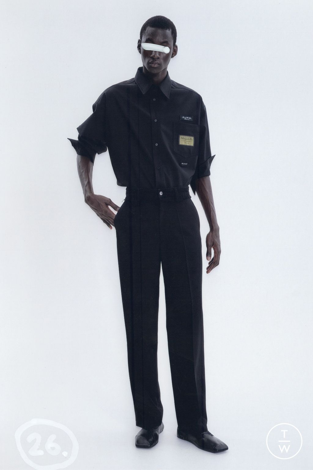 Fashion Week Milan Resort 2026 look 26 from the MM6 Maison Margiela collection menswear